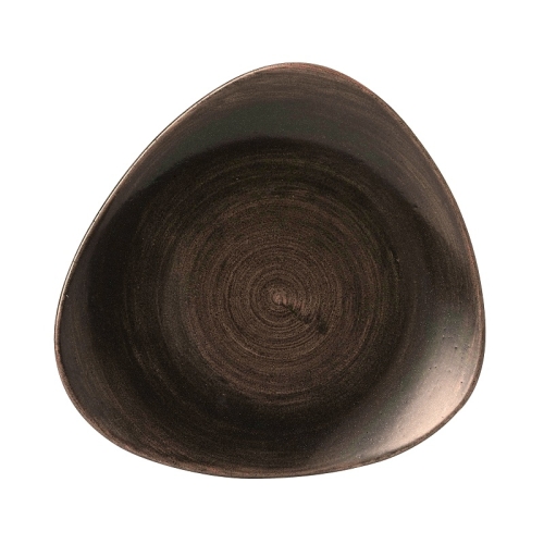 Тарелка мелкая треугольная 26,5см, без борта, Stonecast Patina, цвет Iron Black